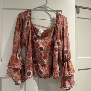 Floral Batwing Boutique Blouse